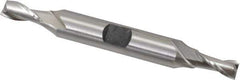 Hertel - 1/4", 1/2" LOC, 3/8" Shank Diam, 3-1/8" OAL, 2 Flute, Cobalt Square End Mill - Double End, Uncoated, Spiral Flute, 30° Helix, Centercutting, Right Hand Cut, Right Hand Flute - USA Tool & Supply
