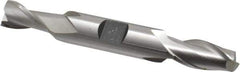 Hertel - 7/16", 13/16" LOC, 1/2" Shank Diam, 3-3/4" OAL, 2 Flute, Cobalt Square End Mill - Double End, Uncoated, Spiral Flute, 30° Helix, Centercutting, Right Hand Cut, Right Hand Flute - USA Tool & Supply