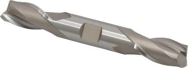 Hertel - 5/8", 1-1/8" LOC, 5/8" Shank Diam, 4-1/2" OAL, 2 Flute, Cobalt Square End Mill - Double End, Uncoated, Spiral Flute, 30° Helix, Centercutting, Right Hand Cut, Right Hand Flute - USA Tool & Supply