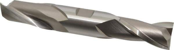 Hertel - 7/8", 1-9/16" LOC, 7/8" Shank Diam, 5-1/2" OAL, 2 Flute, Cobalt Square End Mill - Double End, Uncoated, Spiral Flute, 30° Helix, Centercutting, Right Hand Cut, Right Hand Flute - USA Tool & Supply