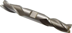 Hertel - 5/8", 1-3/8" LOC, 5/8" Shank Diam, 5" OAL, 3 Flute, High Speed Steel Square End Mill - Double End, Uncoated, Centercutting - USA Tool & Supply