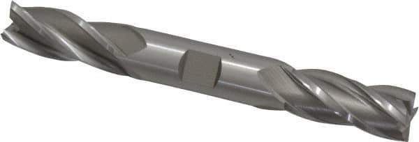 Hertel - 5/8", 1-3/8" LOC, 5/8" Shank Diam, 5" OAL, 4 Flute, High Speed Steel Square End Mill - Double End, Uncoated, Spiral Flute, 30° Helix, Centercutting, Right Hand Cut, Right Hand Flute - USA Tool & Supply