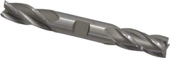 Hertel - 5/8", 1-3/8" LOC, 5/8" Shank Diam, 5" OAL, 4 Flute, High Speed Steel Square End Mill - Double End, Uncoated, Spiral Flute, 30° Helix, Centercutting, Right Hand Cut, Right Hand Flute - USA Tool & Supply