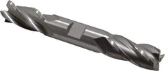 Hertel - 3/4", 1-5/8" LOC, 3/4" Shank Diam, 5-5/8" OAL, 4 Flute, High Speed Steel Square End Mill - Double End, Uncoated, Spiral Flute, 30° Helix, Centercutting, Right Hand Cut, Right Hand Flute - USA Tool & Supply