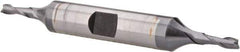 Hertel - 1/8", 3/8" LOC, 3/8" Shank Diam, 3-1/16" OAL, 2 Flute, High Speed Steel Square End Mill - Double End, TiCN Finish, Spiral Flute, 30° Helix, Centercutting, Right Hand Cut, Right Hand Flute - USA Tool & Supply