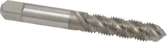 Hertel - M8x1.25 Metric Coarse, 3 Flute, 52° Helix, Plug Chamfer, Bright Finish, High Speed Steel Spiral Flute STI Tap - 2-15/16" OAL - Exact Industrial Supply