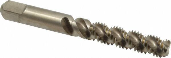 Hertel - 1/4-20 UNC, 3 Flute, 52° Helix, Bottoming Chamfer, Bright Finish, High Speed Steel Spiral Flute STI Tap - 2-23/32" OAL - Exact Industrial Supply