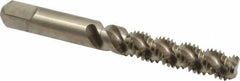 Hertel - 1/4-20 UNC, 3 Flute, 52° Helix, Bottoming Chamfer, Bright Finish, High Speed Steel Spiral Flute STI Tap - 2-23/32" OAL - Exact Industrial Supply