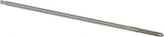 Hertel - 8-32 UNC, 4 Flute Plug Hand Pulley Tap - High Speed Steel, Bright Finish, H3 Thread Limit, 6" OAL, 0.168" Shank Diam - USA Tool & Supply