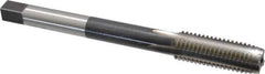 Hertel - 5/8-11 UNC 4 Flute H3 Bright Finish High Speed Steel Hand Extension Tap - Plug Chamfer, 6" OAL, 3B Class of Fit - Exact Industrial Supply