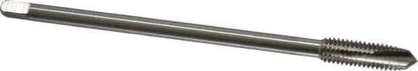 Hertel - 3/8-16 UNC 3 Flute H3 Bright Finish High Speed Steel Spiral Point Extension Tap - Plug Chamfer, 6" OAL, 3B Class of Fit - Exact Industrial Supply