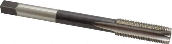 Hertel - 5/8-18 UNF 3 Flute H3 Bright Finish High Speed Steel Spiral Point Extension Tap - Plug Chamfer, 6" OAL, 3B Class of Fit - Exact Industrial Supply