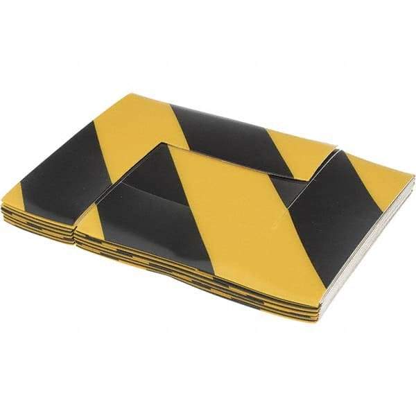 NMC - Black & White Striped Vinyl Die Cut Shape Angles - 2" Wide x 0.02" Thick, General Traffic - USA Tool & Supply