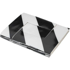 NMC - Black & White Striped Vinyl Die Cut Shape Angles - 2" Wide x 0.02" Thick, General Traffic - USA Tool & Supply