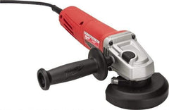 Milwaukee Tool - 4-1/2" Wheel Diam, 11,000 RPM, Corded Angle & Disc Grinder - 5/8-11 Spindle, 120 Volts, 11 Amps - USA Tool & Supply