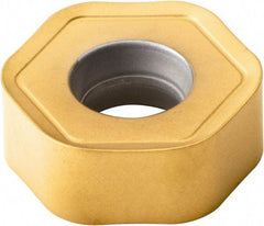 Kennametal - HNPJ438 HD Grade KC725M Carbide Milling Insert - TiN/TiCN/TiN Finish, 0.1741" Thick, 12mm Inscribed Circle - USA Tool & Supply
