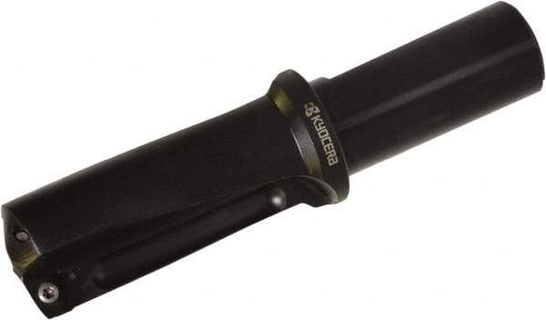 Kyocera - 1-3/4" Max Drill Depth, 2xD, 7/8" Diam, Indexable Insert Drill - 2 Inserts, 1" Shank Diam, Whistle Notch Shank - USA Tool & Supply