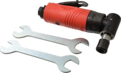 Sioux Tools - 1/4" Collet, Angle Handle, Angle Air Die Grinder - 23,000 RPM, Rear Exhaust, 23 CFM, 0.5 hp, 6.21 bar, 1/4 NPT - USA Tool & Supply