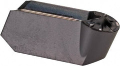 Iscar - 630GIMY Grade IC908, 6mm Cutting Width Carbide Grooving Insert - 3mm Max Depth of Cut, Neutral, 3mm Corner Radius, TiAlN Finish - USA Tool & Supply