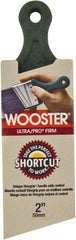 Wooster Brush - 2" Angled Nylon/Polyester Sash Brush - 2-7/16" Bristle Length, 4.88" Plastic Short Handle - USA Tool & Supply