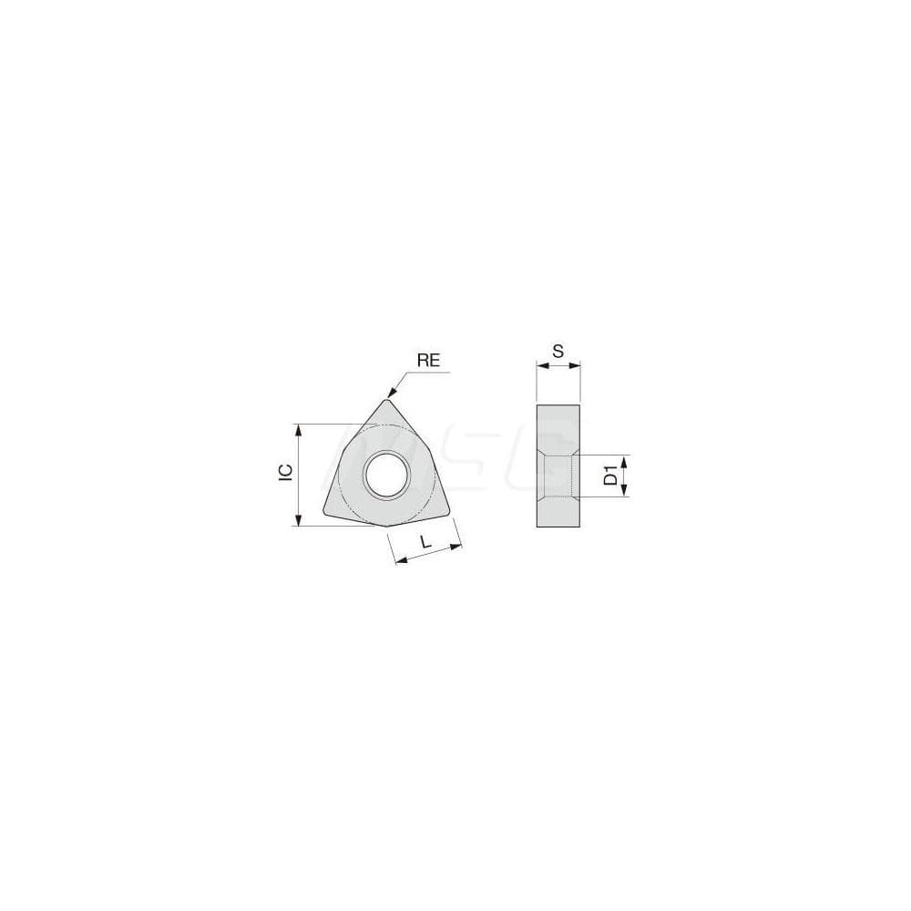Turning Insert:  WNMG431SS AH120,  Solid Carbide TiAlN Finish,  Neutral,  1/2″ Inscribed Circle,  0.0160″ Corner Radius,  80.0 &deg N/A Trigon,  Series  WNMG