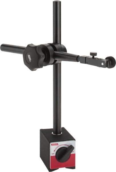 SPI - 73mm Long x 2" Wide x 55mm High Magnetic Indicator Base with On/Off Switch - 100 Kg Magnetic Pull, 250mm Rod Length - USA Tool & Supply