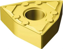 Sandvik Coromant - WNMG432 WF Grade 1525 Cermet Turning Insert - TiCN/TiN Finish, 80° Trigon, 1/2" Inscr Circle, 3/16" Thick, 1/32" Corner Radius - USA Tool & Supply