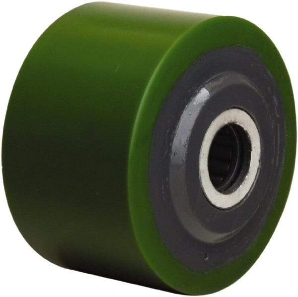 Hamilton - 3-1/4 Inch Diameter x 2 Inch Wide, Polyurethane on Cast Iron Caster Wheel - 575 Lb. Capacity, 2-1/4 Inch Hub Length, 5/8 Inch Axle Diameter, Straight Roller Bearing - USA Tool & Supply