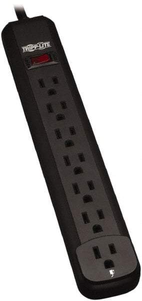 Tripp-Lite - 7 Outlets, 120 VAC15 Amps, 12' Cord, Power Outlet Strip - Keyhole, Tab Mount, 5-15 NEMA Configuration, 11.6" Strip - USA Tool & Supply