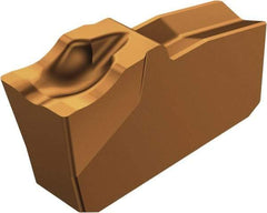 Sandvik Coromant - N151.240 5F 1125 Grade, 0.1575" Cutting Width, Carbide Cutoff Insert - 0° Neutral Lead Angle, 0.0079" Cnr Rad, TiAlN Coated - USA Tool & Supply