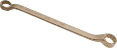 Ampco - 1-1/4" x 1-7/16" 12 Point Offset Box Wrench - Double End, 19-1/4" OAL, Aluminum Bronze - USA Tool & Supply