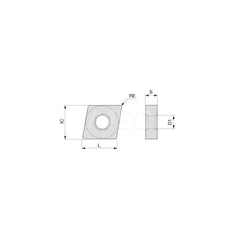 Turning Insert:  CNMG543 T5125,  Solid Carbide TiCN, Al2O3 & TiN Finish,  Neutral,  5/8″ Inscribed Circle,  0.0470″ Corner Radius,  80.0 &deg N/A Diamond,  Series  CNMG