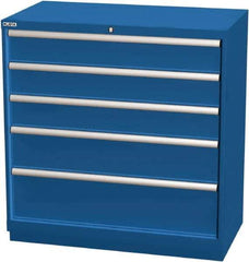 LISTA - 5 Drawer, Modular Storage Cabinet - Steel, 40-1/4" Wide x 22-1/2" Deep x 41-3/4" High, Blue - USA Tool & Supply