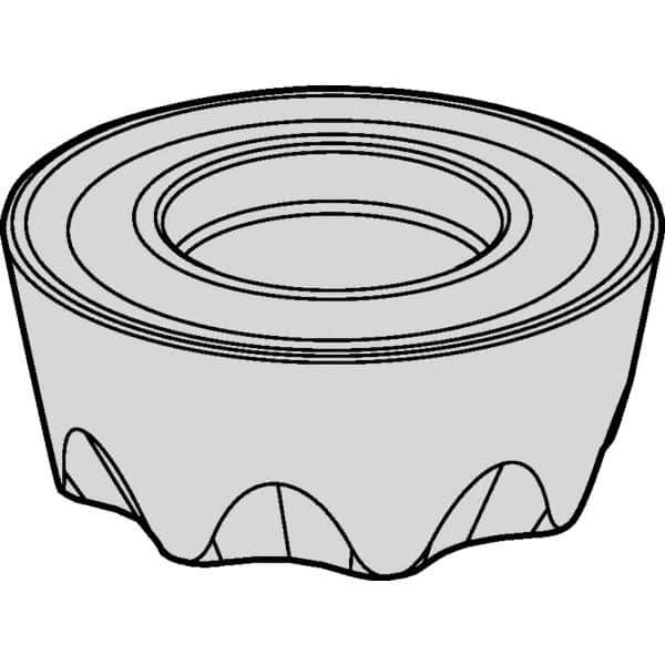 Kennametal - RPPT1204M0 Grade KC725M Carbide Milling Insert - TiN/TiCN/TiN Finish, 3/16" Thick, 12mm Inscribed Circle - USA Tool & Supply