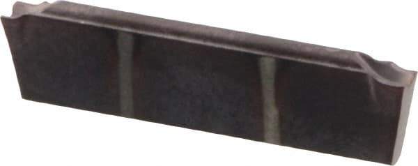 Kennametal - A4C0205 CF KCU25 Grade, 0.0783" Cutting Width, Carbide Cutoff Insert - 10° Right Hand Lead Angle, 0.008" Cnr Rad, AlTiN Coated, Double End - USA Tool & Supply