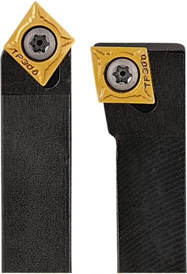 Seco - SCDC, Left Hand Cut, 45° Lead Angle, 10mm Shank Height x 10mm Shank Width, Neutral Rake Indexable Turning Toolholder - 150mm OAL, CC..0602.. Insert Compatibility, Series Screw Lock - USA Tool & Supply