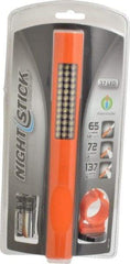 Bayco - White LED Bulb, 137 Lumens, Mini Flashlight - Orange Plastic Body, 4 AAA Alkaline Batteries Included - USA Tool & Supply