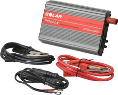 Solar - 2 Connection, 12 VDC Input, 120 VAC Output, 1,000 Peak Wattage, Power Inverter - 500 Watt Continuous Output Power - USA Tool & Supply