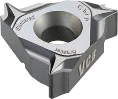 Vargus - 3JER External Right Hand 10 UN Laydown Threading Insert - Grade VCB, TiAlN Coated Carbide, 9.53mm Inscribed Circle - USA Tool & Supply