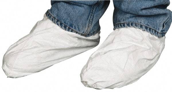 Dupont - Size Universal, Tyvek, Standard Shoe Cover - White, Non-Chemical Resistant - USA Tool & Supply