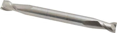 Cleveland - 3/16", 9/32" LOC, 3/16" Shank Diam, 2" OAL, 2 Flute, High Speed Steel Square End Mill - Double End, Uncoated, Spiral Flute, 30° Helix, Centercutting, Right Hand Cut, Right Hand Flute, Series HMD-2 - USA Tool & Supply