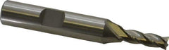 Cleveland - 13/64", 5/8" LOC, 3/8" Shank Diam, 2-7/16" OAL, 4 Flute, High Speed Steel Square End Mill - Single End, Uncoated, Spiral Flute, 30° Helix, Centercutting, Right Hand Cut, Right Hand Flute, Series HG-4C - USA Tool & Supply