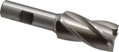 Cleveland - 1", 1-7/8" LOC, 5/8" Shank Diam, 4" OAL, 4 Flute, High Speed Steel Square End Mill - Single End, Uncoated, Spiral Flute, 30° Helix, Centercutting, Right Hand Cut, Right Hand Flute, Series HG-4C - USA Tool & Supply