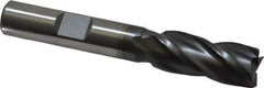 Cleveland - 7/16", 1" LOC, 3/8" Shank Diam, 2-11/16" OAL, 4 Flute, High Speed Steel Square End Mill - Single End, TiCN Finish, Spiral Flute, 30° Helix, Centercutting, Right Hand Cut, Right Hand Flute, Series HG-4C - USA Tool & Supply