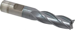 Cleveland - 5/8", 1-5/8" LOC, 5/8" Shank Diam, 3-3/4" OAL, 4 Flute, High Speed Steel Square End Mill - Single End, TiCN Finish, Spiral Flute, 30° Helix, Centercutting, Right Hand Cut, Right Hand Flute, Series HG-4C - USA Tool & Supply