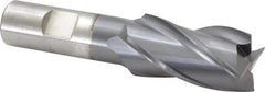 Cleveland - 1", 1-7/8" LOC, 3/4" Shank Diam, 4-1/8" OAL, 4 Flute, High Speed Steel Square End Mill - Single End, TiCN Finish, Spiral Flute, 30° Helix, Centercutting, Right Hand Cut, Right Hand Flute, Series HG-4C - USA Tool & Supply