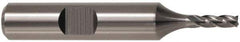 Cleveland - 7/8", 1-7/8" LOC, 3/4" Shank Diam, 4-1/8" OAL, 4 Flute, High Speed Steel Square End Mill - Single End, TiCN Finish, Spiral Flute, 30° Helix, Centercutting, Right Hand Cut, Right Hand Flute, Series HG-4C - USA Tool & Supply