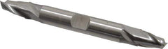 Cleveland - 21/64", 9/16" LOC, 3/8" Shank Diam, 3-1/2" OAL, 2 Flute, High Speed Steel Square End Mill - Double End, Uncoated, Spiral Flute, 30° Helix, Centercutting, Right Hand Cut, Right Hand Flute, Series HD-2 - USA Tool & Supply