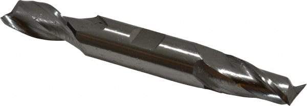 Cleveland - 21/32", 1-5/16" LOC, 3/4" Shank Diam, 5-5/8" OAL, 2 Flute, High Speed Steel Square End Mill - Double End, Uncoated, Spiral Flute, 30° Helix, Centercutting, Right Hand Cut, Right Hand Flute, Series HD-2 - USA Tool & Supply