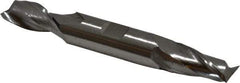 Cleveland - 21/32", 1-5/16" LOC, 3/4" Shank Diam, 5-5/8" OAL, 2 Flute, High Speed Steel Square End Mill - Double End, Uncoated, Spiral Flute, 30° Helix, Centercutting, Right Hand Cut, Right Hand Flute, Series HD-2 - USA Tool & Supply